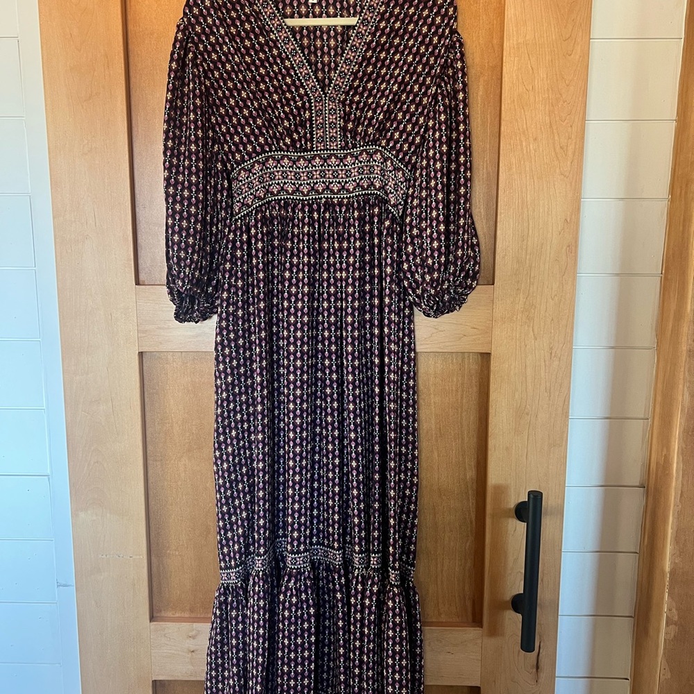 Max Studio Black and Red Long Sleeve Dress
